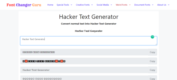 Avatar: Hacker Text Generator