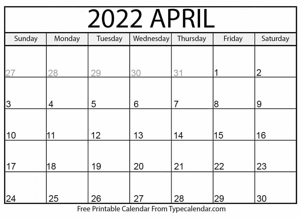 Avatar: Calendar April 2022