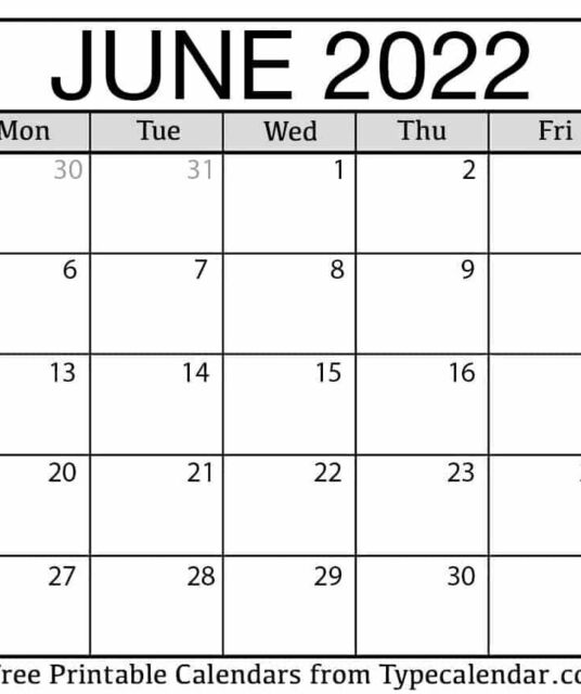 avatar Printable June Calendar